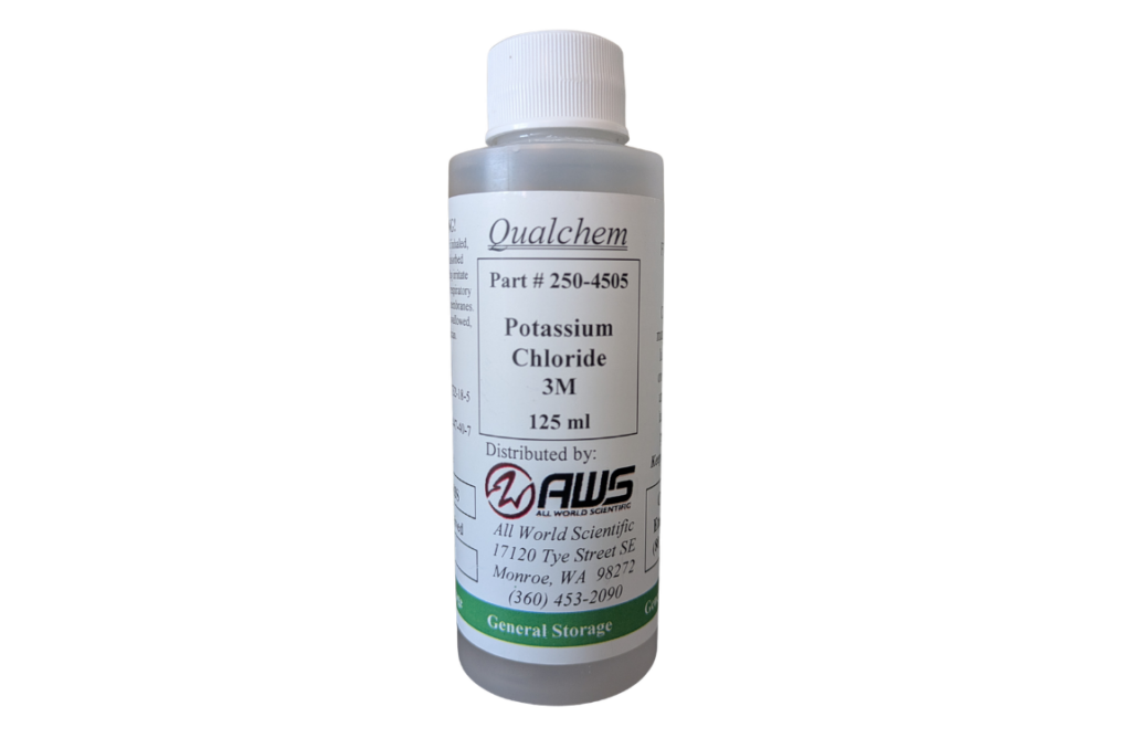 3M KCl fill solution for refillable pH probes