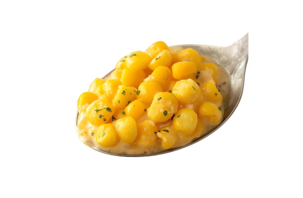 spoonfull of creamed corn