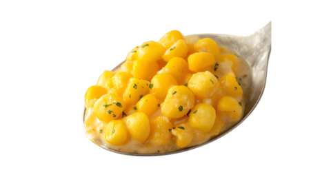 spoonfull of creamed corn