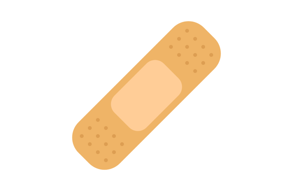 graphic of a tan bandaid representing a common flavor perception in phenolic tasing beers