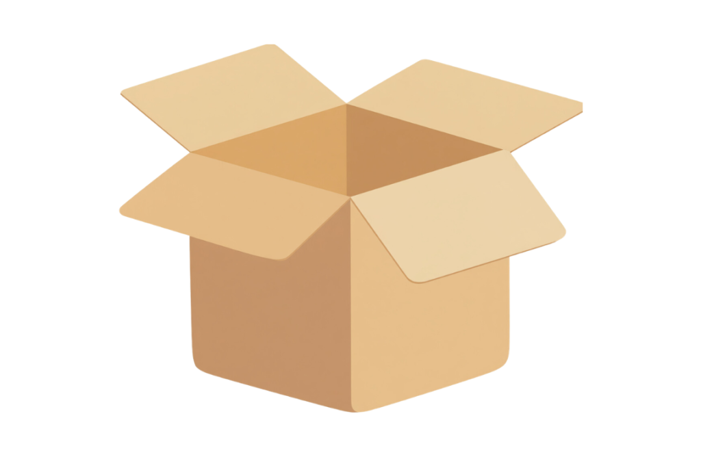 graphic of a cardboard box representing a common flavor perception of oxidation in beer