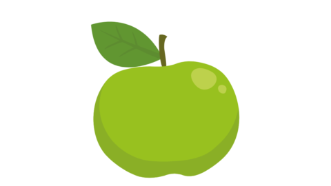 grapic of a green apple